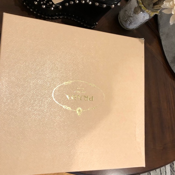 Prada Spazzolato studded Platform sandal box included box ripped. On one side - Picture 15 of 15